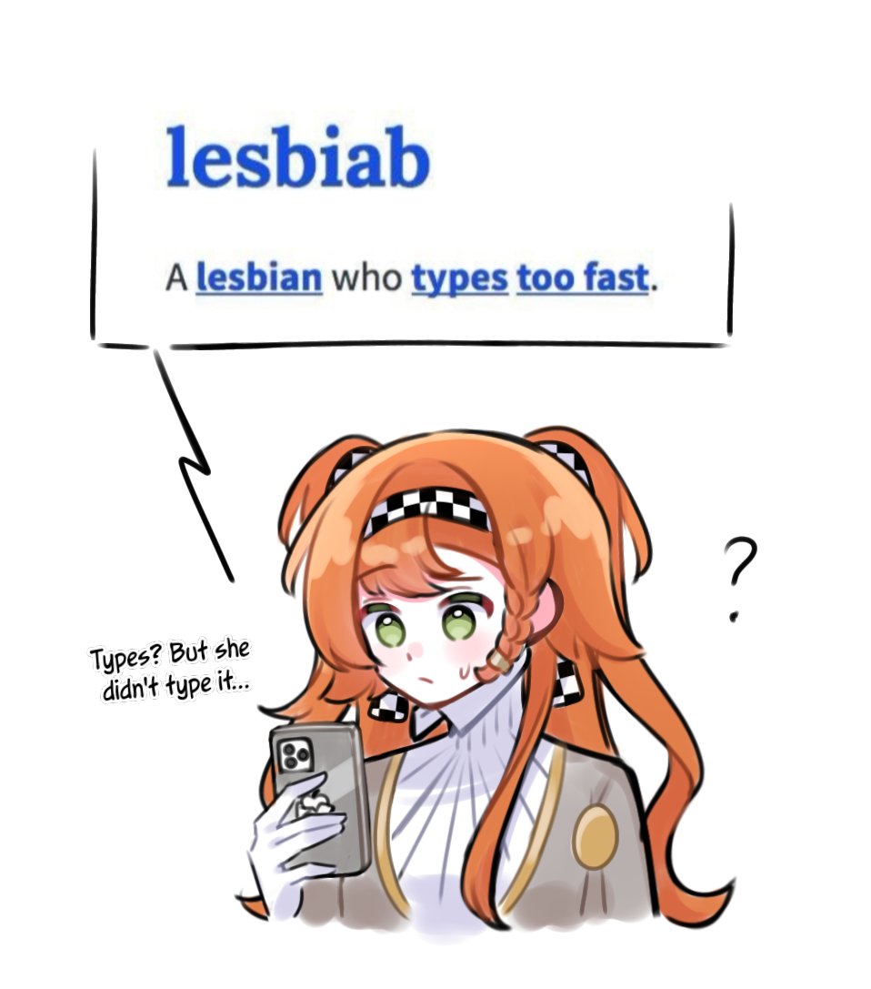 ?, blush, braid, cellphone, closed_mouth, comedy, commentary, english_text