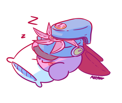 closed_eyes, commentary_request, copy_ability, cutter_kirby, kirby, kirby_(series), kirby_and_the_forgotten_land, lowres