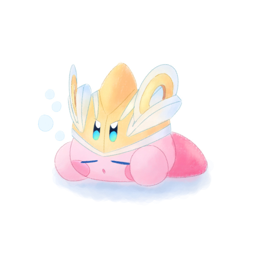 closed_eyes, commentary_request, copy_ability, cutter_kirby, highres, kirby, kirby_(series), kirby_and_the_forgotten_land