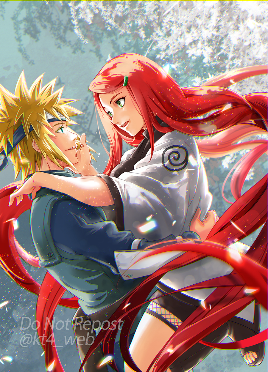 1boy, 1girl, black_footwear, blonde_hair, eye_contact, fishnets, green_eyes, hair_ornament