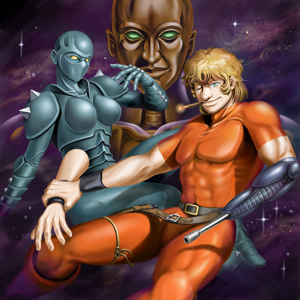 cobra, crystal_boy, dorasu, gun, lady_armaroid, prosthesis, psycho_cannon, psychogun