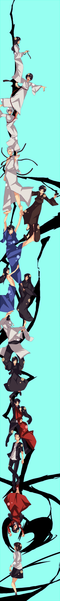 bad_id, black_hair, blush, brown_hair, dress, durarara!!, fatal_frame, fatal_frame_1