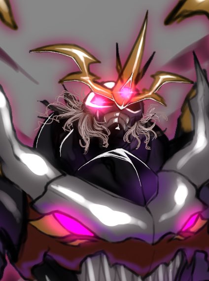 armor, digimon, dragon, dragon_boy, gerusyu, glowing, glowing_eyes, horns
