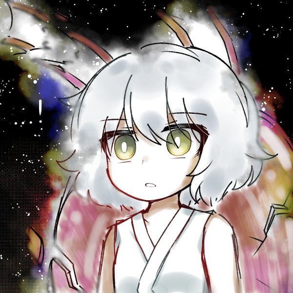 1other, androgynous, bright_pupils, celeritas_lumen, commentary, ex-lumen, green_eyes, japanese_clothes