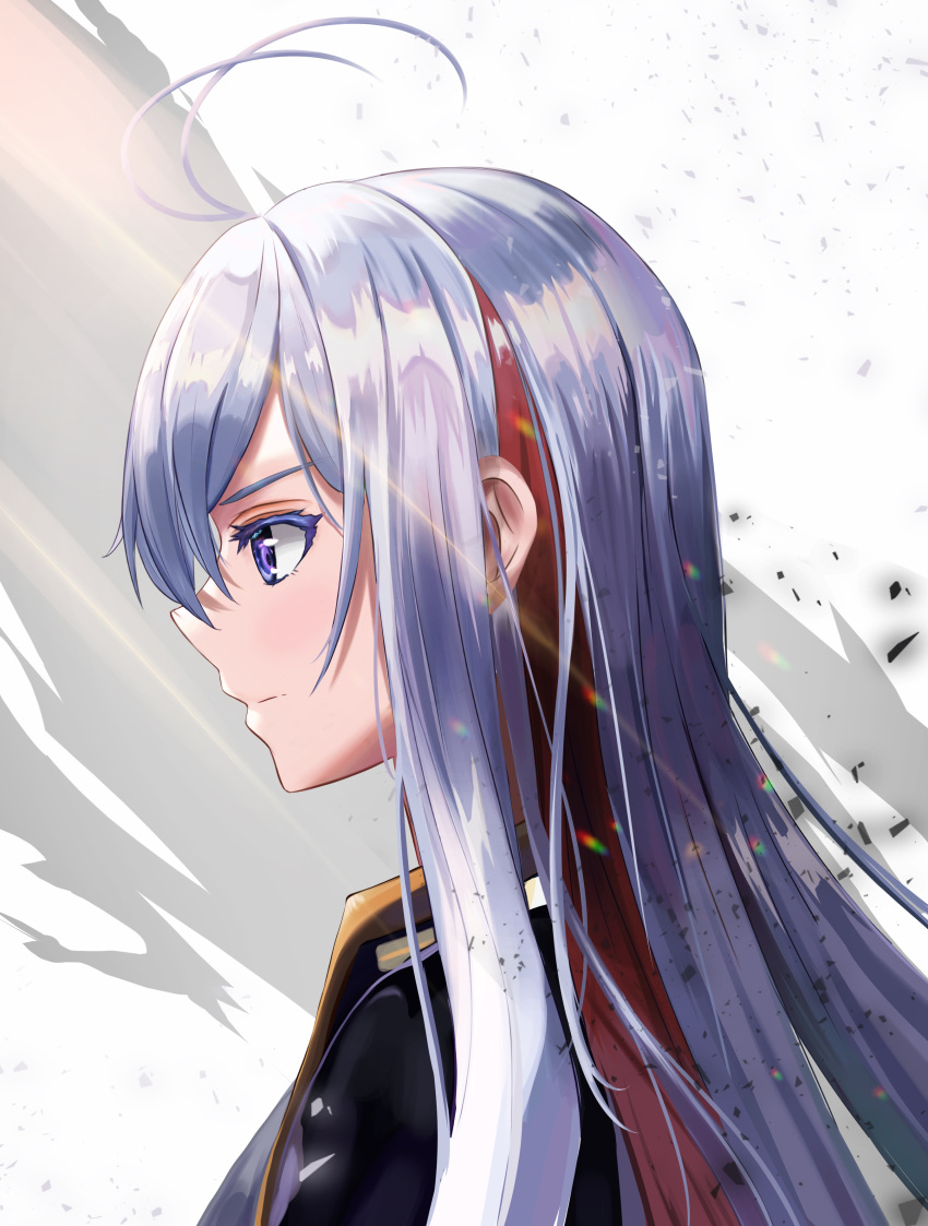 1girl, 86_-eightysix-, absurdres, antenna_hair, closed_mouth, from_side, highres, long_hair