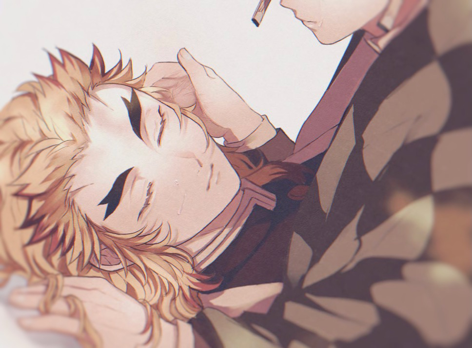 2boys, amata_(pixiv25705097), blonde_hair, checkered_clothes, closed_eyes, closed_mouth, colored_tips, crying