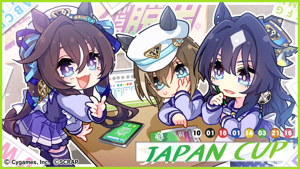 3girls, :3, animal_ears, black_hair, blue_eyes, bow, brown_hair, cellphone