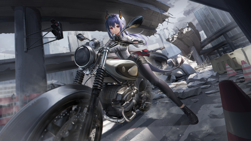 1girl, absurdres, arknights, black_footwear, black_gloves, black_shorts, blue_hair, blue_leggings