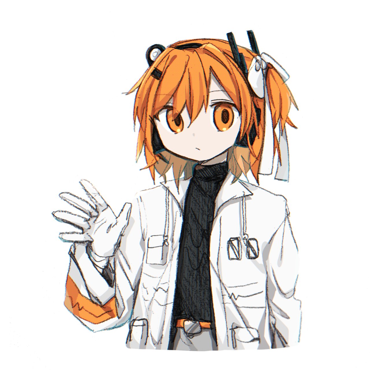 1girl, :/, a.i._voice, adachi_rei, belt, black_shirt, closed_mouth, commentary_request
