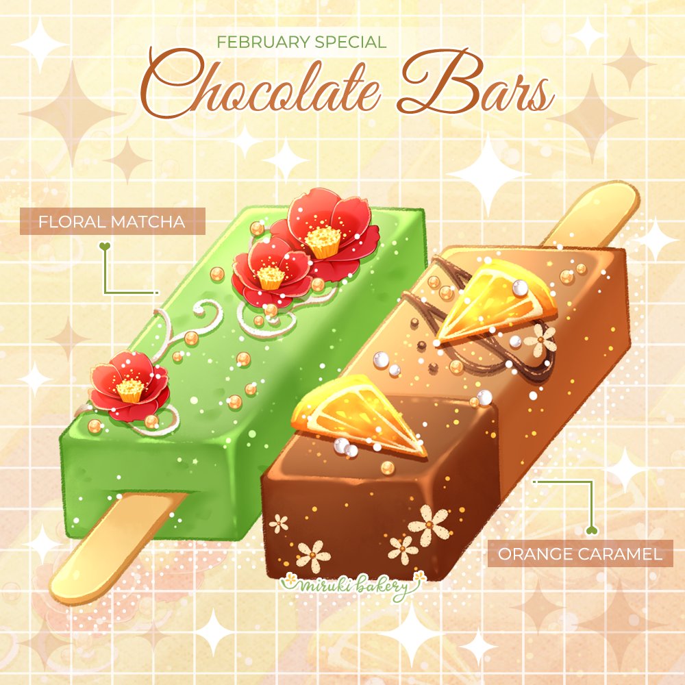 arrow_(symbol), candy, chocolate, chocolate_bar, chocolate_syrup, chocomiruki, commentary_request, english_text