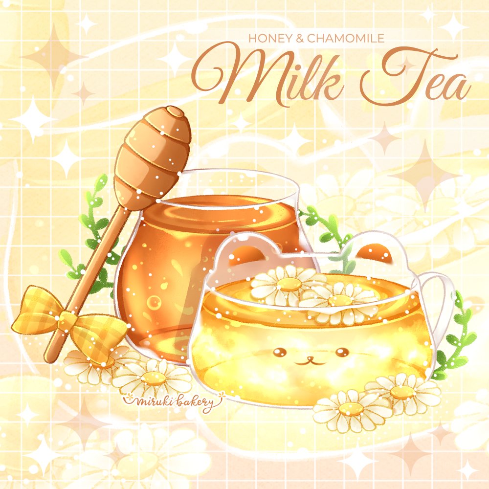 artist_name, bow, chamomile, chocomiruki, commentary_request, daisy, english_text, fern