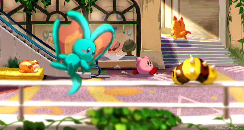 :o, arms_up, artist_name, awoofy, blue_eyes, blurry, blurry_foreground, blush