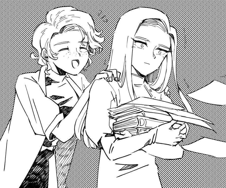 2girls, :d, ^_^, animification, apex_legends, ashleigh_reid, book, breasts