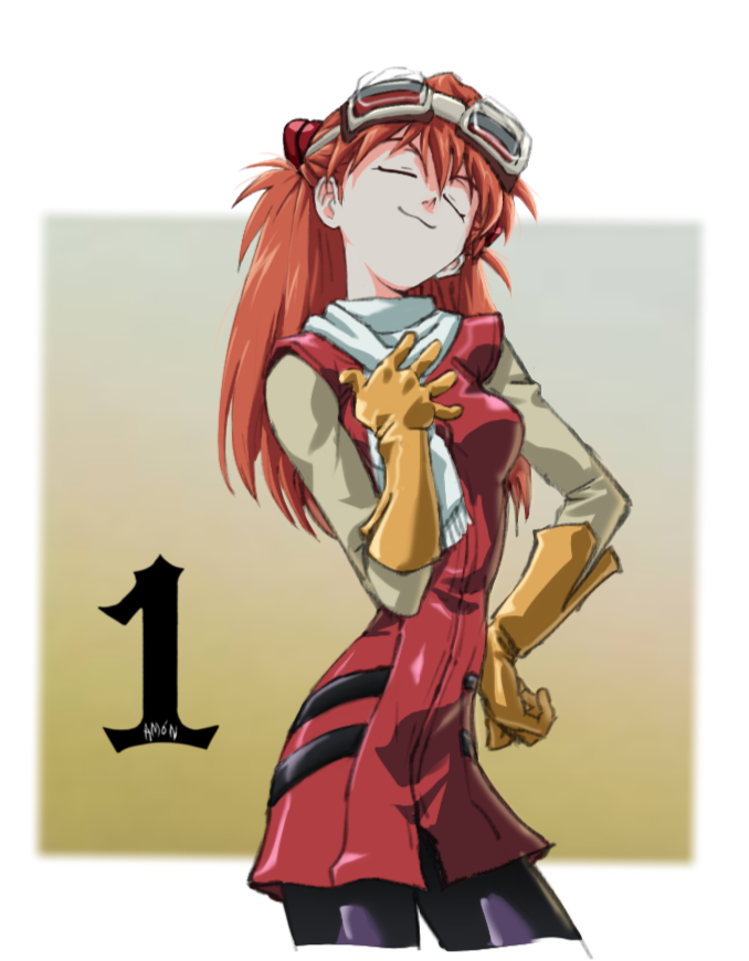 1girl, amondetauro, breasts, closed_eyes, cosplay, flcl, gainax, gloves