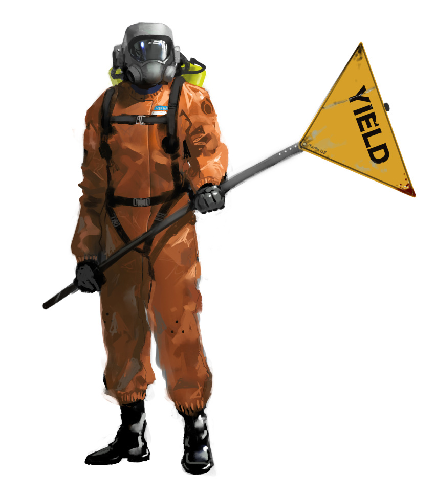 1other, artist_name, black_gloves, bodysuit, english_commentary, gloves, hazmat_suit, highres