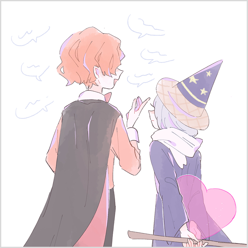 2boys, back, blue_robe, book, bow, bowtie, cinnamon_cookie, cookie_run