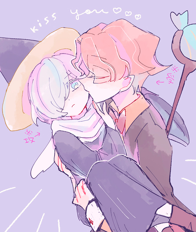 2boys, blue_robe, bow, bowtie, cinnamon_cookie, cookie_run, english_text, from_side