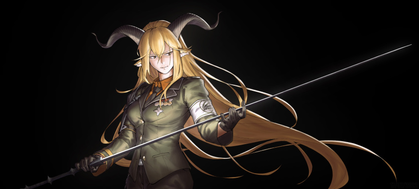 1girl, absurdres, ahoge, animal_ear_fluff, animal_ears, arknights, arm_strap, armband