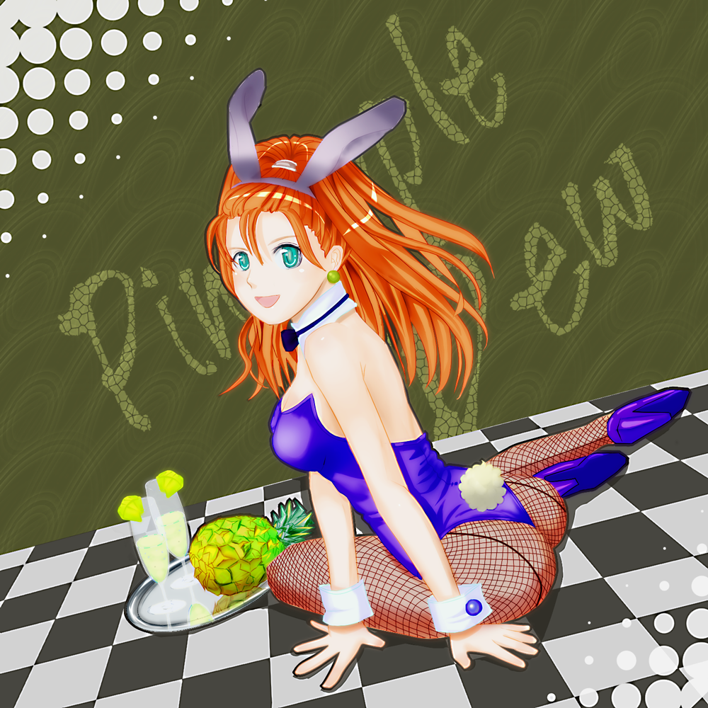 ass, barbara, blue_eyes, bunny_ears, bunny_girl, bunnysuit, dragon_quest, dragon_quest_vi