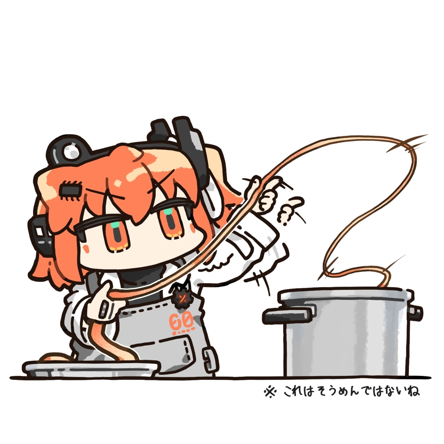 1girl, a.i._voice, adachi_rei, afterimage, apron, chibi, commentary_request, cooking