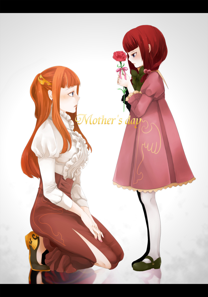 absurdres, alternate_hairstyle, bad_id, blush, child, flower, highres, maroyan