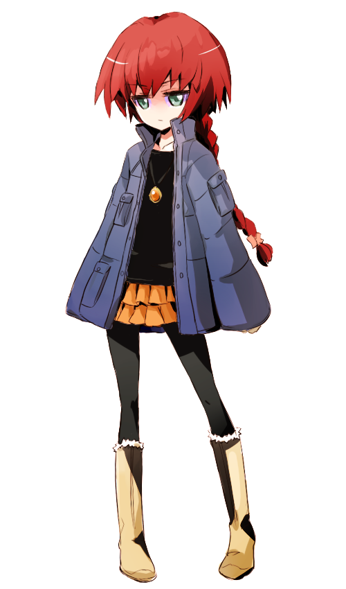 braid, darker_than_black, green_eyes, jacket, jewelry, long_hair, maromi_(am97), maromi_(artist)