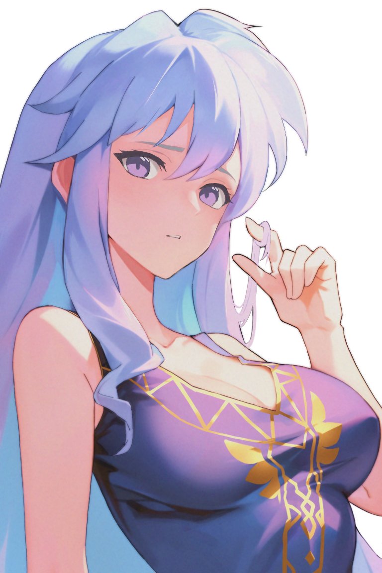 1girl, ahonoko, breasts, commission, commissioner_upload, fire_emblem, fire_emblem:_genealogy_of_the_holy_war, hair_down