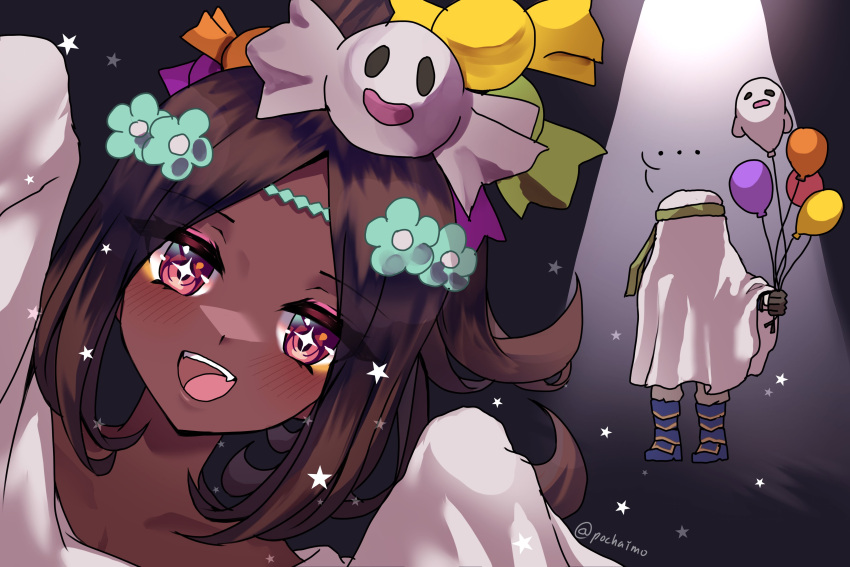 absurdres, balloon, candy_hair_ornament, dark-skinned_female, dark_skin, fire_emblem, fire_emblem:_radiant_dawn, fire_emblem_engage