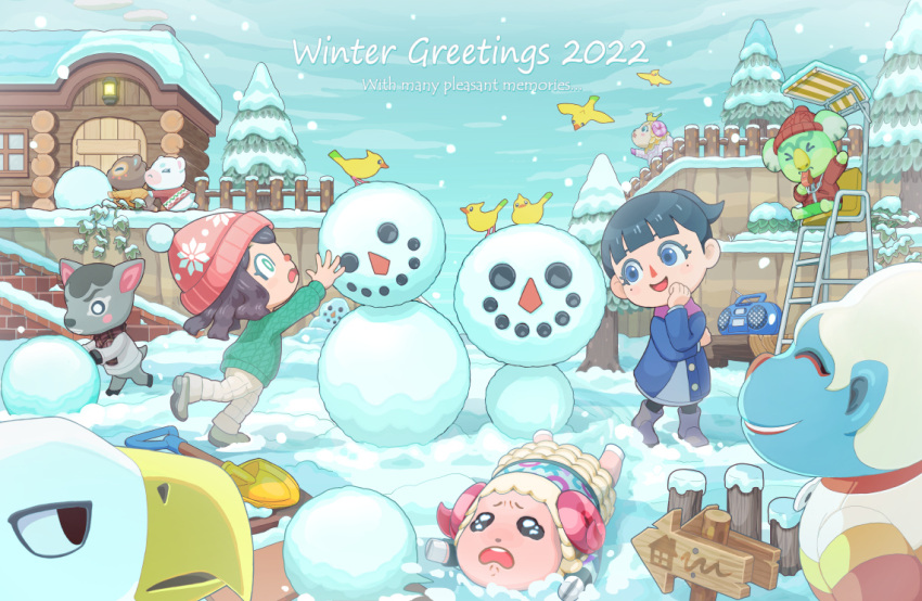 >_<, 2022, 5boys, 5girls, :<, :d, ^_^, animal_crossing