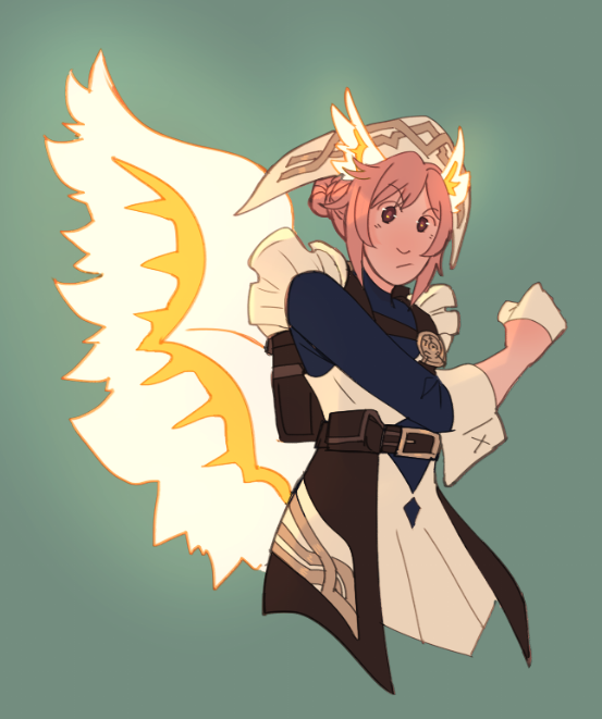 1girl, animal_ears, belt, blue_shirt, fire_emblem, fire_emblem_heroes, frilled_sleeves, frills