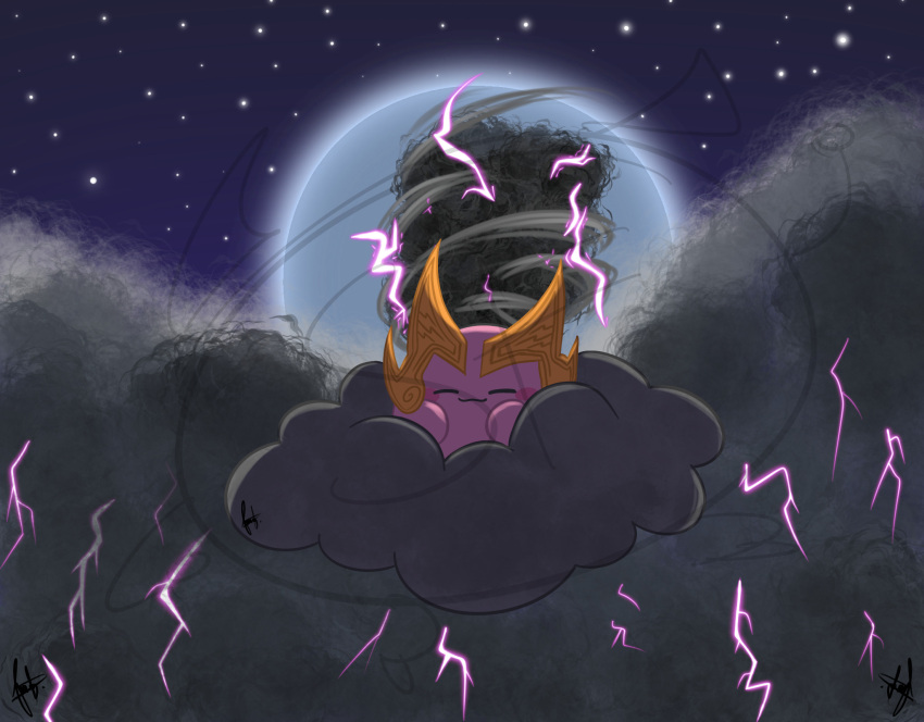 closed_eyes, closed_mouth, copy_ability, highres, kirby, kirby_(series), kirby_and_the_forgotten_land, lightning