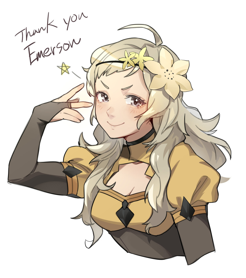 absurdres, ahoge, alternate_costume, blonde_hair, breasts, bridal_gauntlets, commission, fire_emblem