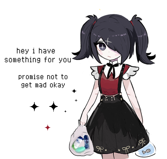 +_+, 1girl, ame-chan_(needy_girl_overdose), bag, bar_soap, black_eyes, black_hair, black_ribbon
