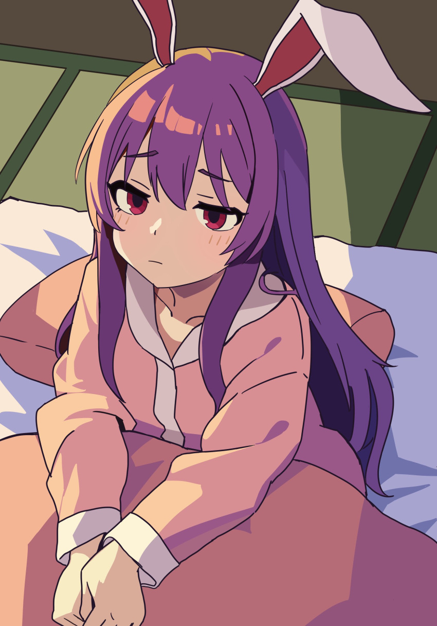 1girl, animal_ears, closed_mouth, commentary_request, highres, kv-san, long_hair, long_sleeves