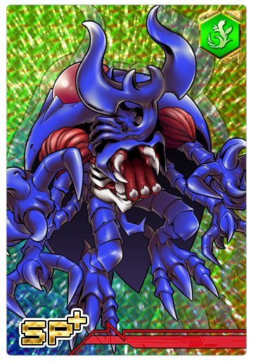 atlurkabuterimon, atlurkabuterimon_(blue), bug, digimon, digimon_(creature), exoskeleton, flying, horns, muscular, no_eyes, official_art, open_mouth, rhinoceros_beetle, sharp_teeth, teeth