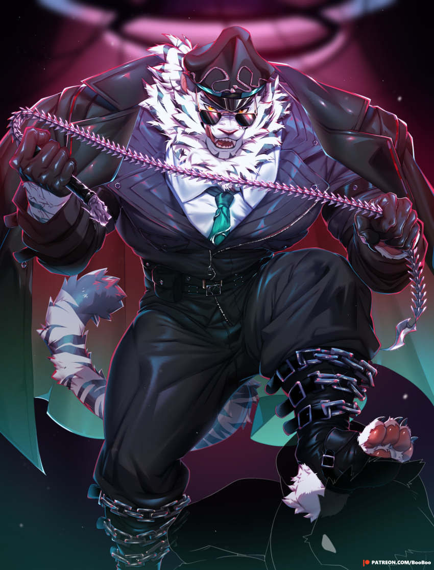 1boy, absurdres, animal_ears, belt, black_coat, black_gloves, black_headwear, black_pants