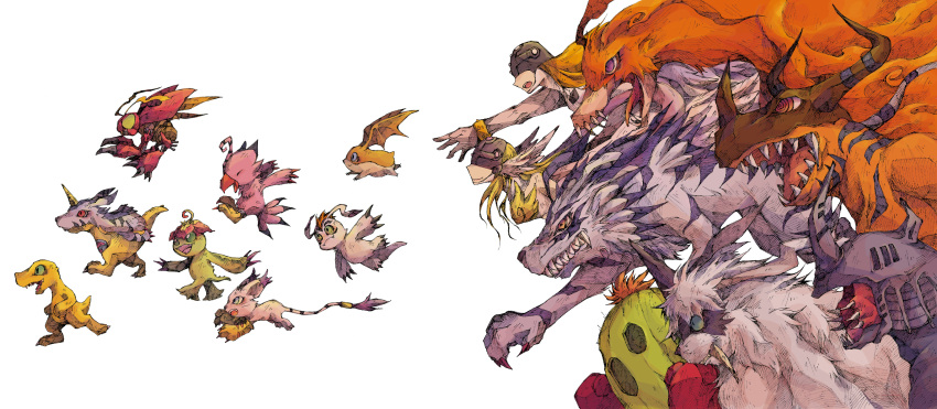 agumon, angemon, angewomon, birdramon, biyomon, digimon, digimon_adventure, gabumon