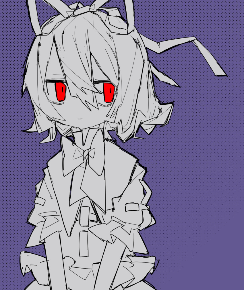 1girl, bow, bubble_skirt, collared_shirt, cross, cross_print, doll, expressionless