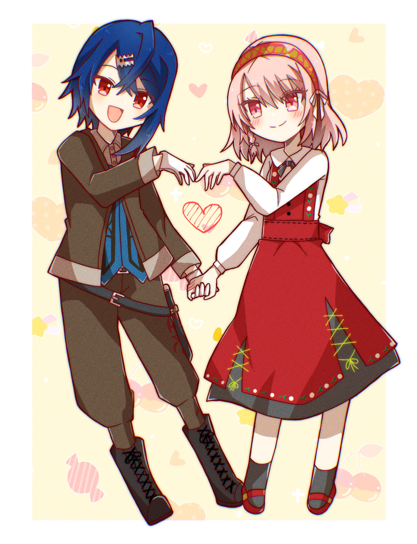 1boy, 1girl, alcryst_(fire_emblem), blue_hair, couple, dress, fire_emblem, fire_emblem_engage