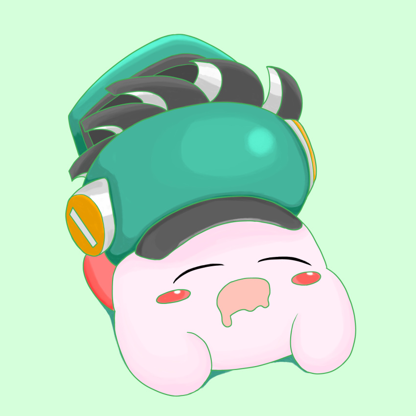 buzz_saw_cutter_kirby, closed_eyes, cutter_kirby, drooling, highres, kirby, kirby_(series), kirby_and_the_forgotten_land
