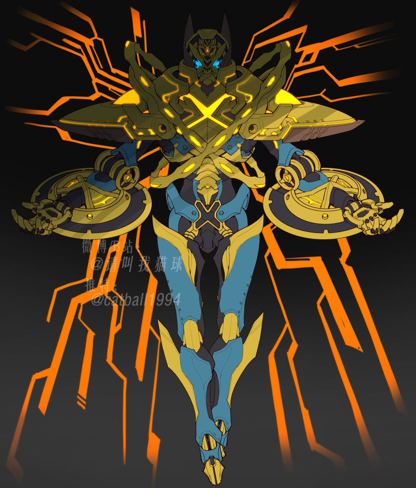 1boy, absurdres, alternate_costume, alternate_eye_color, ankle_fins, armor, blue_bodysuit, blue_eyes