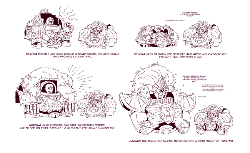 1girl, 4boys, :3, alpha_legion, alpharius_omegon, ancient_egyptian_hat, angry, animal_ears