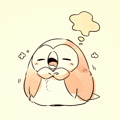 animal_focus, bird, blank_thought_bubble, closed_eyes, commentary_request, drooling, full_body, light_blush