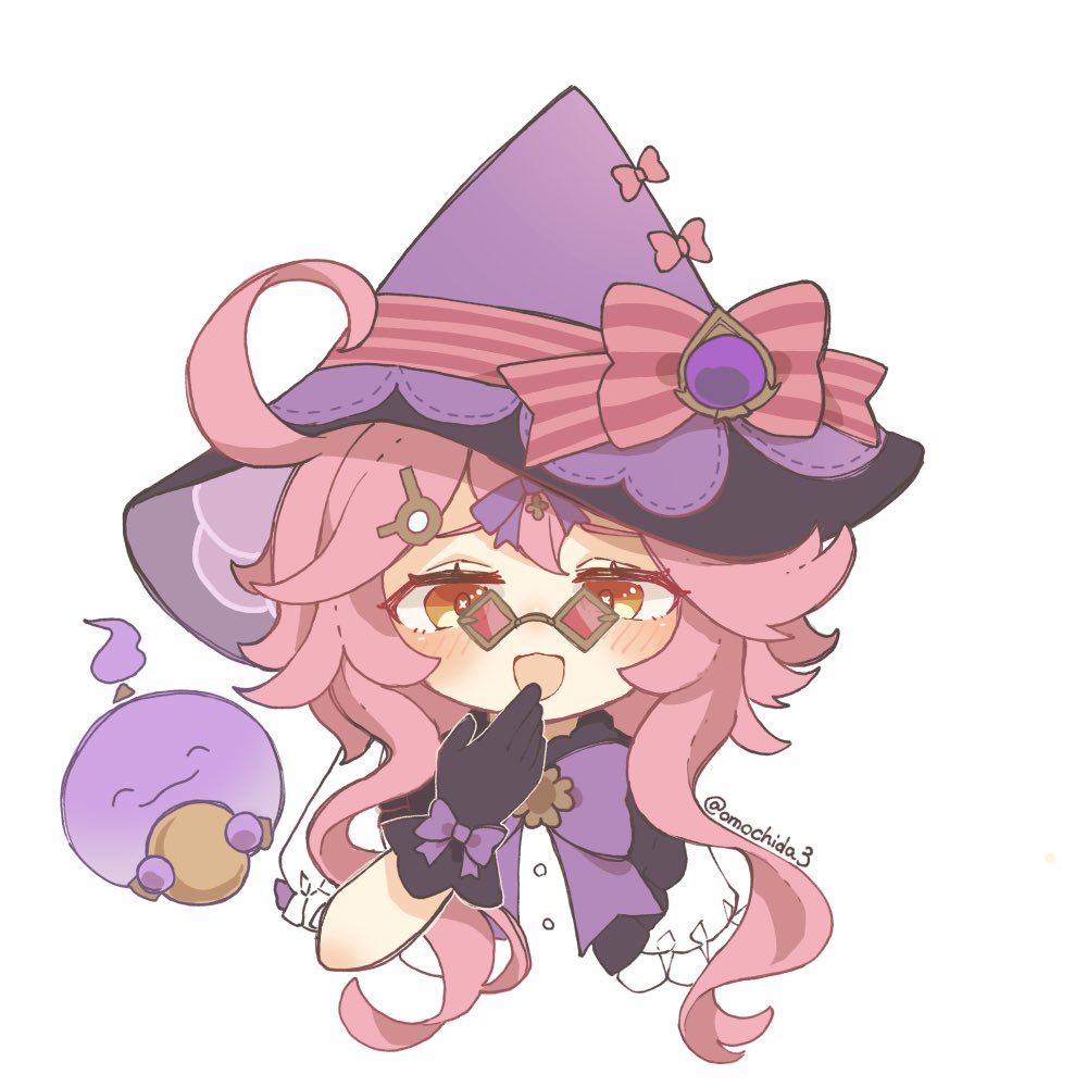 1girl, :3, :d, ^_^, ahoge, alternate_costume, artist_name, black_gloves