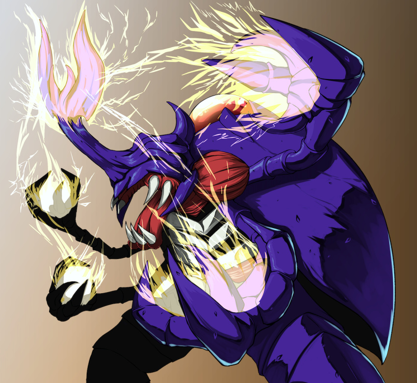 atlurkabuterimon_(blue), bug, digimon, digimon_(creature), electricity, exoskeleton, horns, muscular