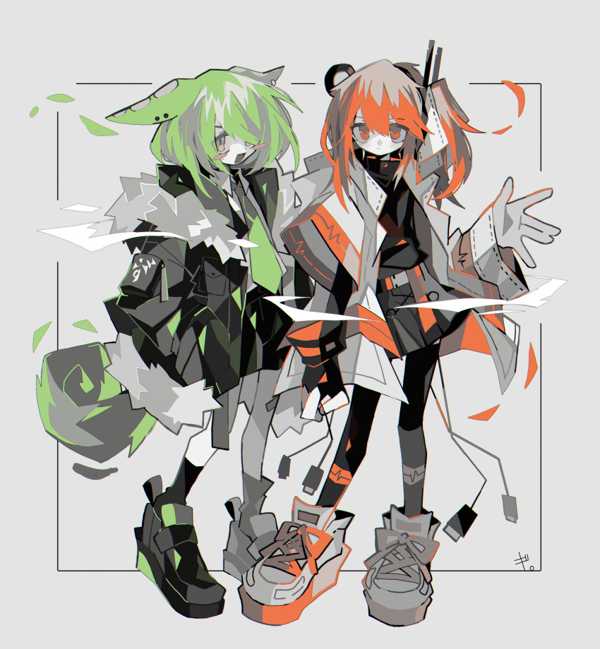 2girls, :3, a.i._voice, absurdres, adachi_rei, alternate_costume, asagina_gi, belt