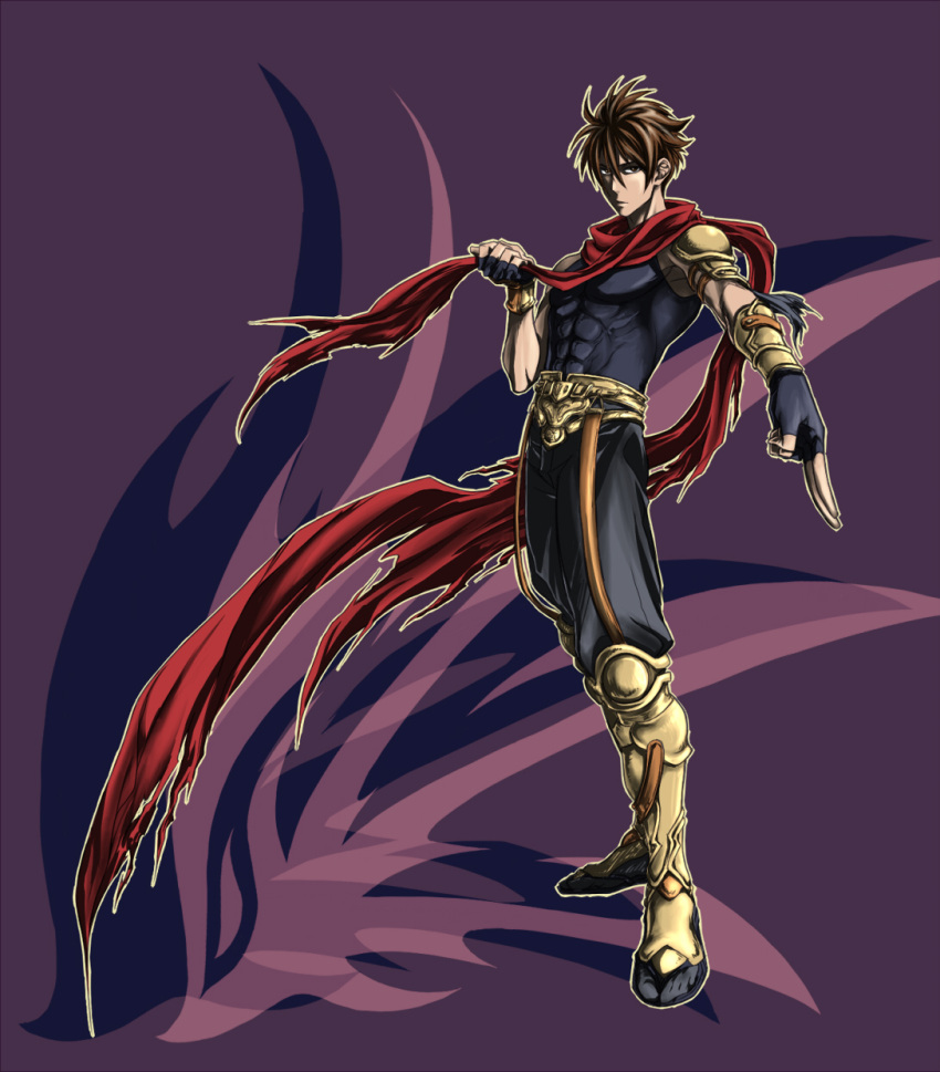 1boy, black_shirt, bloody_roar, cloak, highres, kuroobiayu, ninja, ogami_kenji