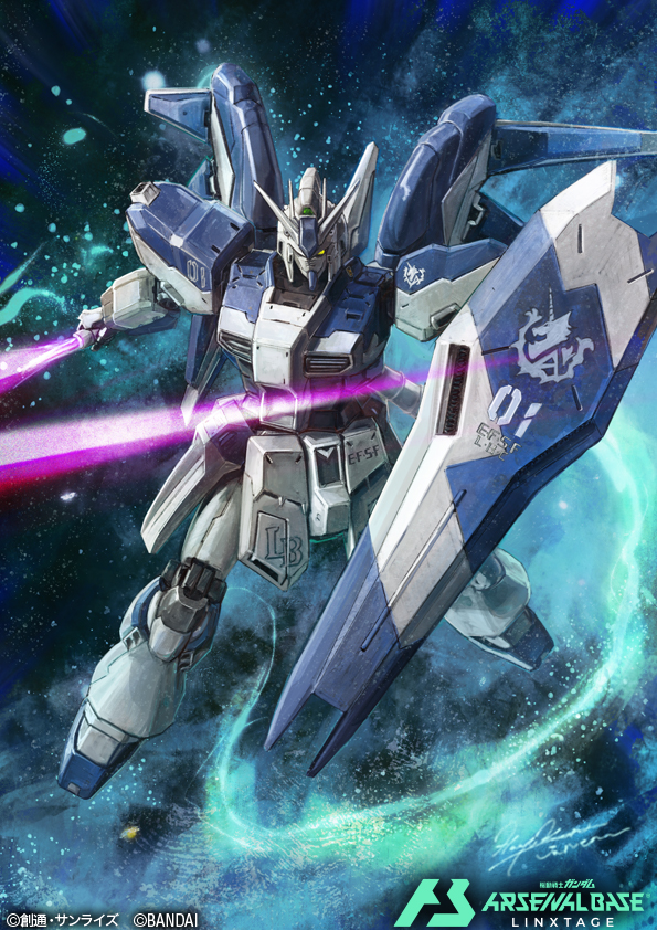 beam_saber, char's_counterattack, char's_counterattack_-_beltorchika's_children, commentary, energy_sword, fin_funnels, gundam, gundam_arsenal_base