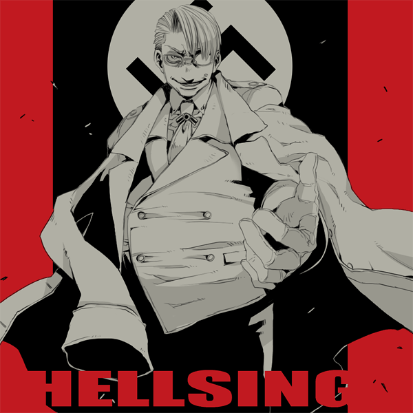 bad_id, coat, formal, glasses, gloves, hellsing, ko_suke, major_(hellsing)