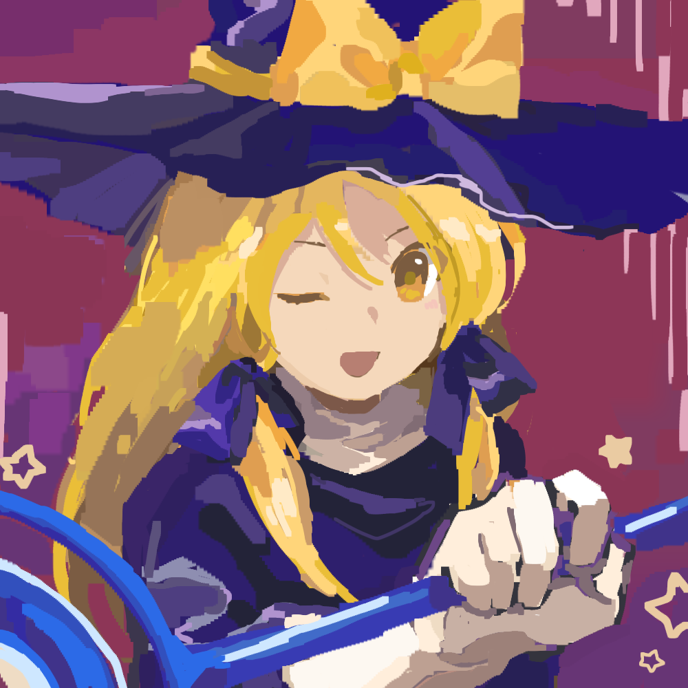 1girl, blonde_hair, blue_headwear, blue_jacket, blue_ribbon, commentary_request, eyebrows_hidden_by_hair, gloves